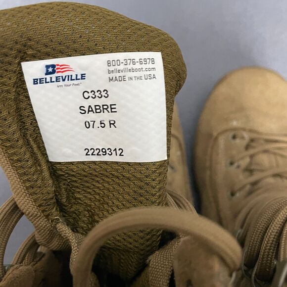 Belleville Combat Boots Men 7.5 Sabre C333 Hybrid Assault Hot Weather Leather - Picture 12 of 14